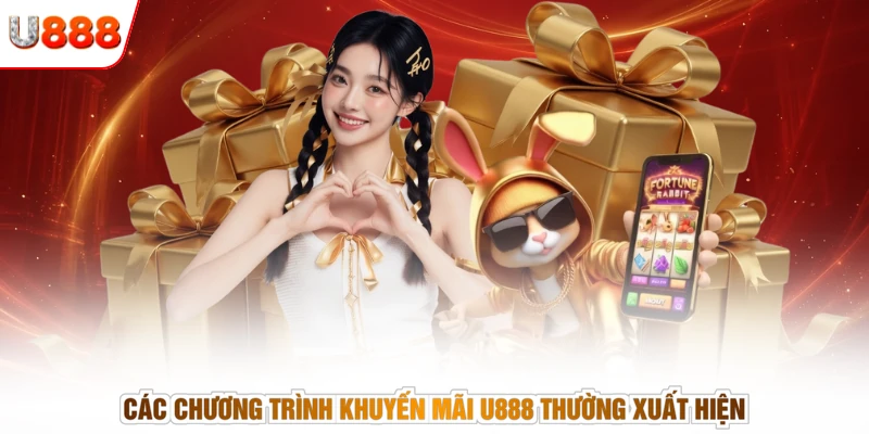Các chương trình khuyến mãi U888 thường xuất hiện